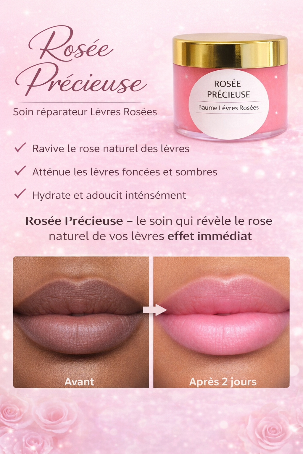 💄 ROSÉE PRÉCIEUSE POUR LÈVRE