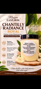 Chantilly Radiance Royal

Crème Corps Illuminatrice – Teint Marron Satiné & Nourri
