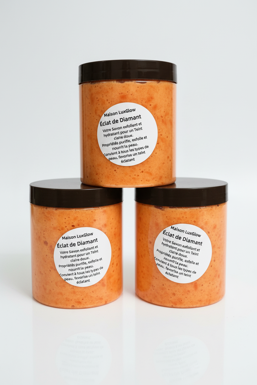 Savon Éclat de Diamant – 500g💎
Le luxe d'une peau sublimée, chaque jour.