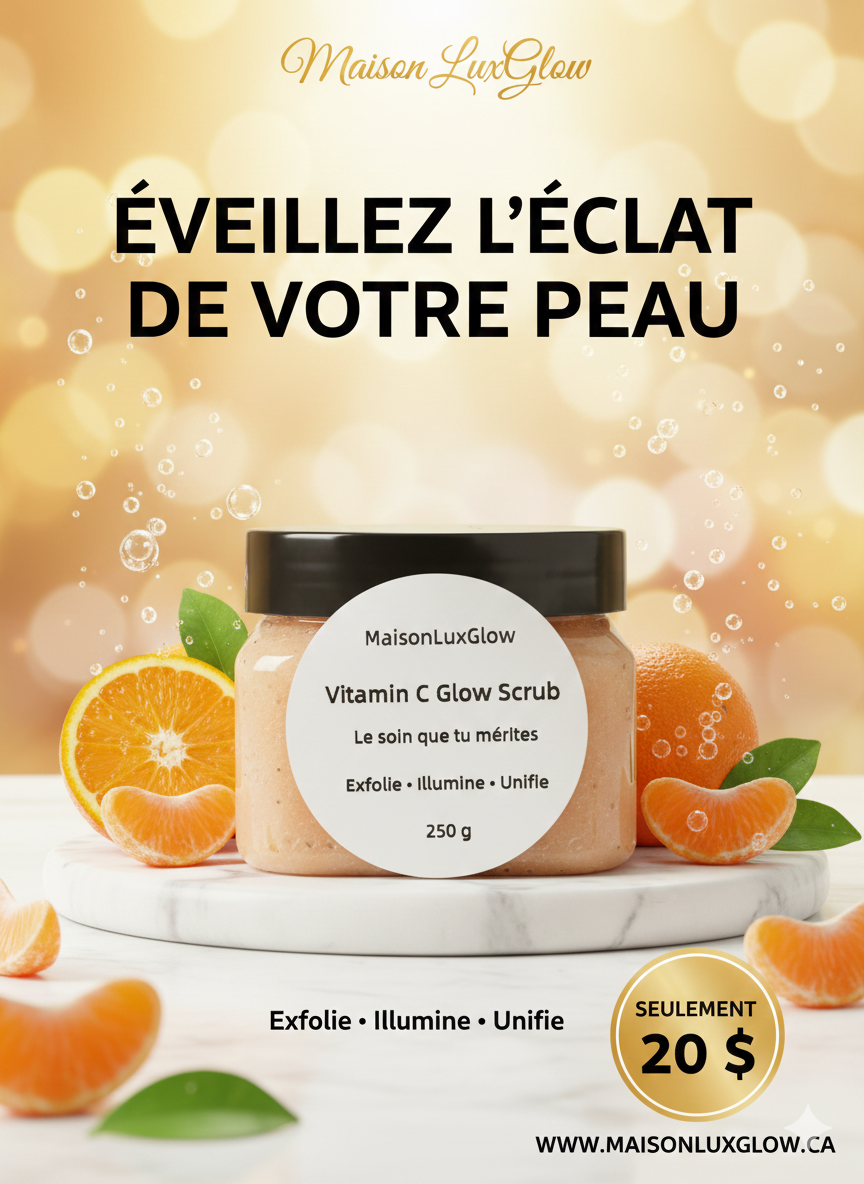 Vitamin C Glow Scrub – Gommage Éclat Énergisant