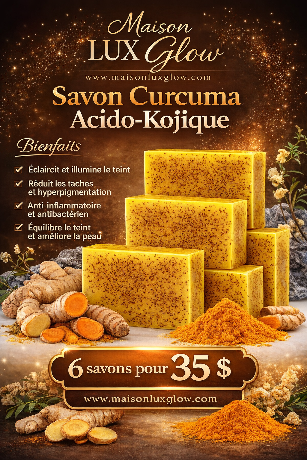 Savon Tumeric Acid Kojic