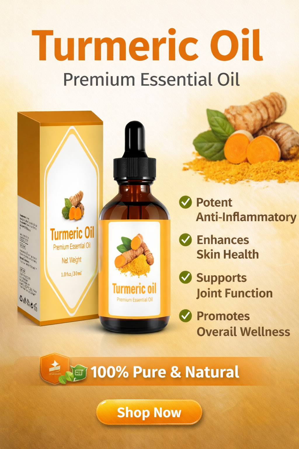 Huile Essentielle de Curcuma – Qualité Premium