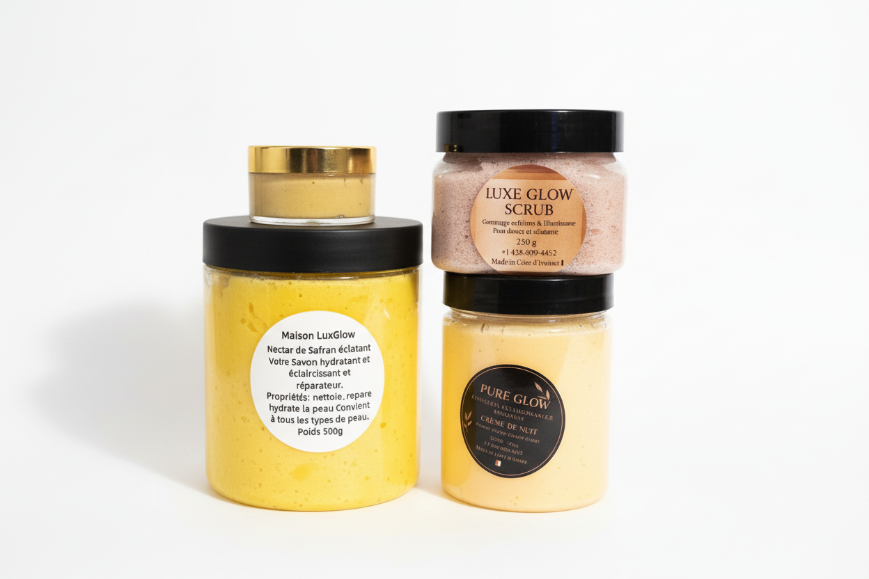 Gamme Teint Clair LuxGlow – Rituel Éclat & Unification