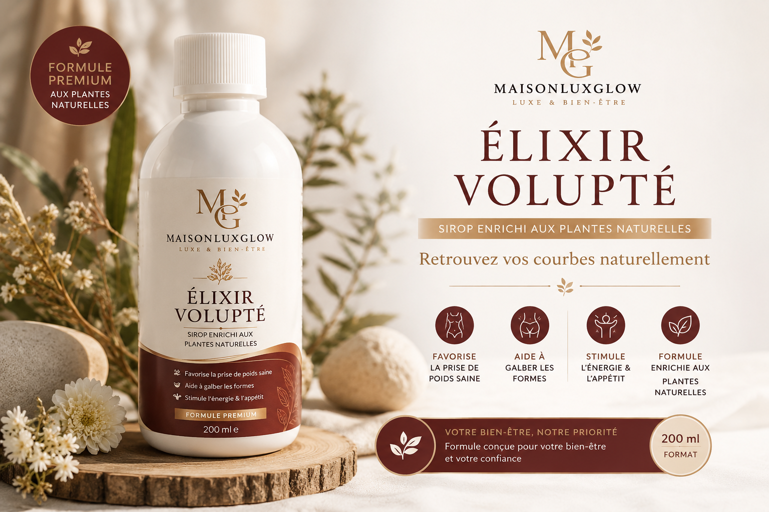 Élixir Volupté ( sirop pour grossir )