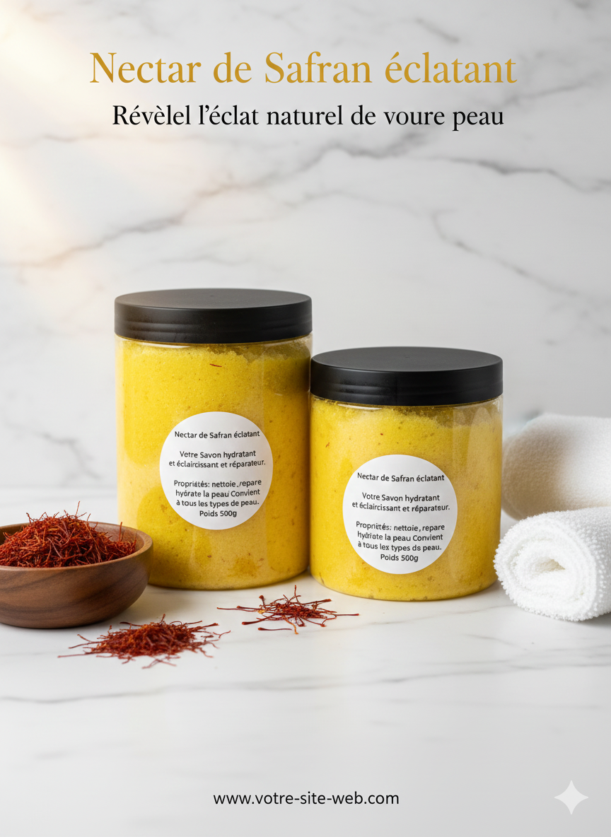 Savon Éclat au Safran – Nectar de Teint (500g)
